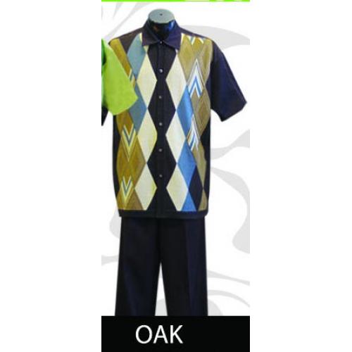 Silversilk Oak Button Front 2 PC Knitted Silk Blend Outfit #3061